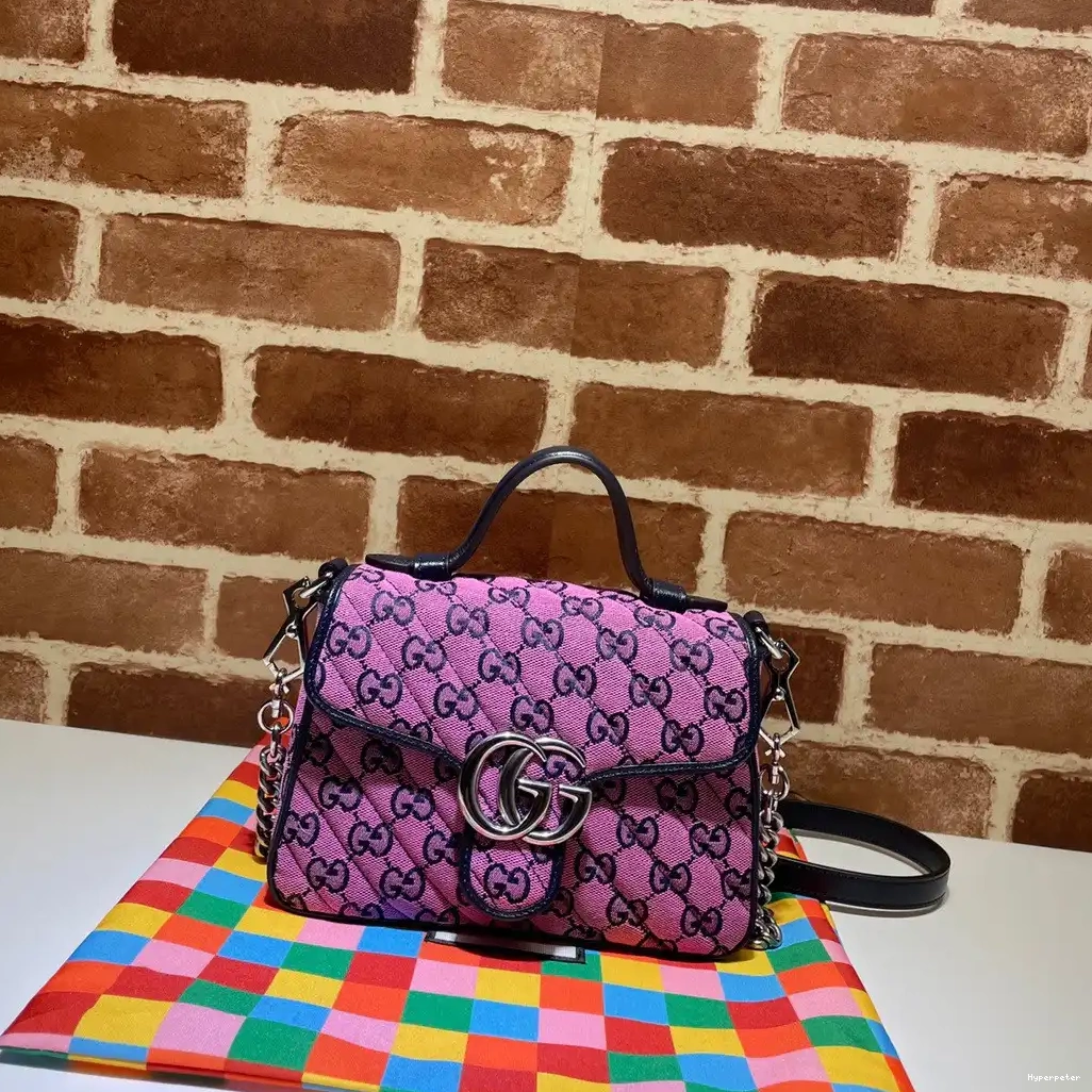 Hyper Peter Bag Top GG Mini Marmont GUCCI Handle 0524